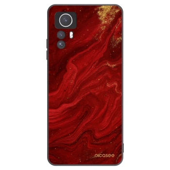 Picasee Xiaomi Redmi Note 12S Hülle - Schwarzes Silikon - Red