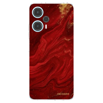 Picasee Xiaomi Poco F5 Hülle - Transparentes Silikon - Red