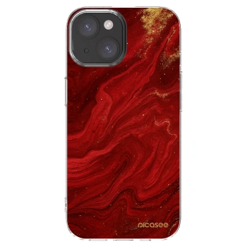 Picasee Apple iPhone 15 Hülle - Transparentes Silikon - Red