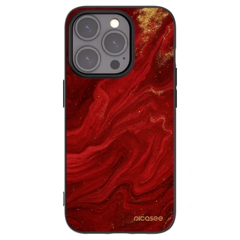 Picasee Apple iPhone 15 Pro Hülle - Schwarzes Silikon - Red