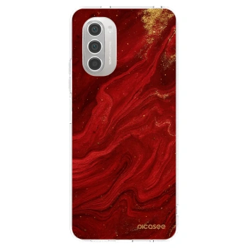Picasee Motorola Moto G51 Hülle - Transparentes Silikon - Red