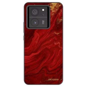 Picasee Xiaomi 13T Pro Hülle - Schwarzes Silikon - Red