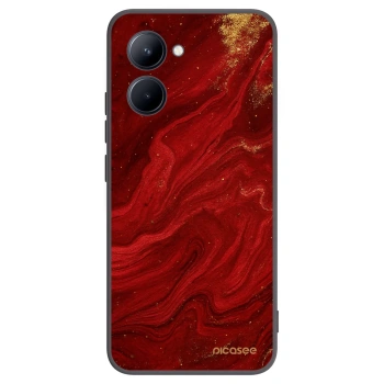 Picasee Realme C33 (2023) Hülle - Schwarzes Silikon - Red