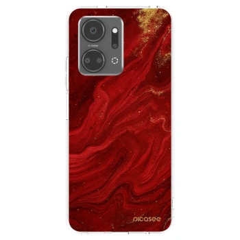 Picasee Honor X7a Hülle - Transparentes Silikon - Red