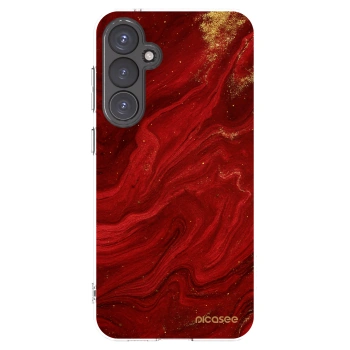 Picasee Samsung Galaxy S23 FE S711B Hülle - Transparentes Silikon - Red