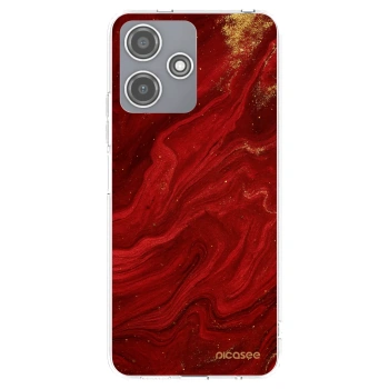 Picasee Xiaomi Redmi 12 5G Hülle - Transparentes Silikon - Red