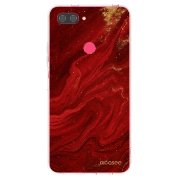 Picasee Xiaomi Mi 8 Lite Hülle - Transparentes Silikon - Red