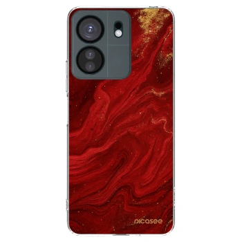 Picasee Xiaomi Redmi 13C 4G Hülle - Transparentes Silikon - Red