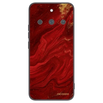 Picasee Realme 11 Pro+ Hülle - Schwarzes Silikon - Red
