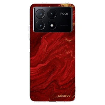 Picasee Xiaomi Poco X6 Pro Hülle - Transparentes Silikon - Red