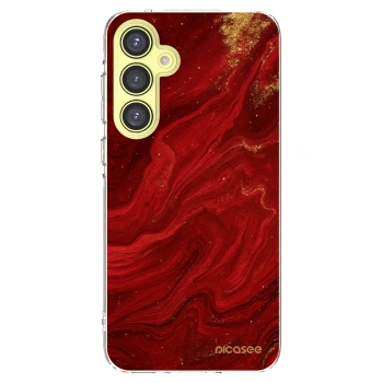 Picasee Samsung Galaxy A35 5G A356B Hülle - Transparentes Silikon - Red