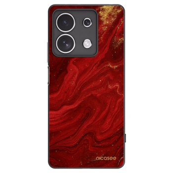 Picasee Xiaomi Redmi Note 13 4G Hülle - Schwarzes Silikon - Red