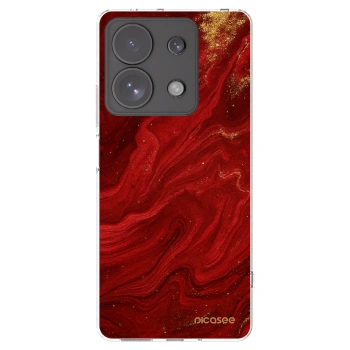 Picasee Xiaomi Redmi Note 13 Pro 4G Hülle - Transparentes Silikon - Red