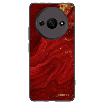 Picasee Xiaomi Redmi A3 Hülle - Schwarzes Silikon - Red