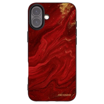 Picasee Apple iPhone 16 Plus Hülle - Schwarzes Silikon - Red
