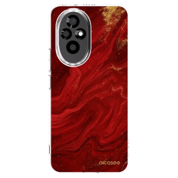 Picasee Honor 200 5G Hülle - Transparentes Silikon - Red