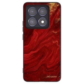 Picasee Xiaomi 14T Pro Hülle - Schwarzes Silikon - Red