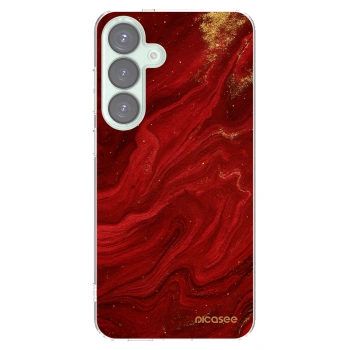 Picasee Samsung Galaxy S25+ 5G Hülle - Transparentes Silikon - Red