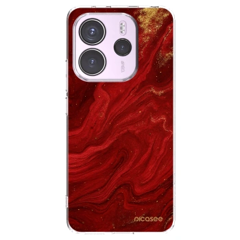 Picasee Xiaomi Redmi Note 14 4G Hülle - Transparentes Silikon - Red
