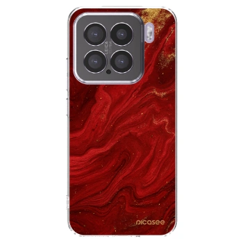 Picasee Xiaomi 15 Hülle - Transparentes Silikon - Red