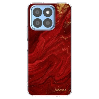 Picasee Honor X8c Hülle - Transparentes Silikon - Red