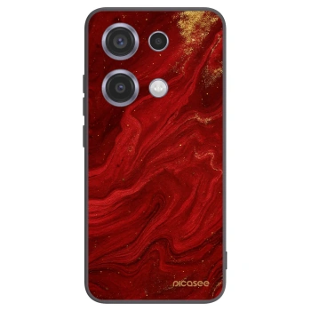 Picasee Xiaomi Redmi Note 14S Hülle - Schwarzes Silikon - Red