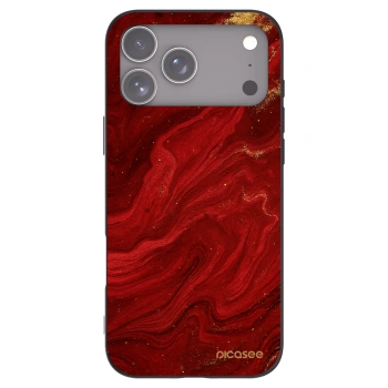 Picasee Apple iPhone 17 Pro Max Hülle - Schwarzes Silikon - Red