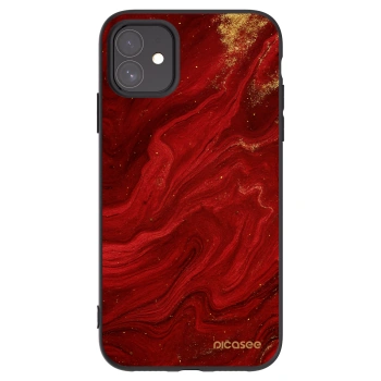 Picasee Apple iPhone 11 Hülle - Schwarzes Silikon - Red
