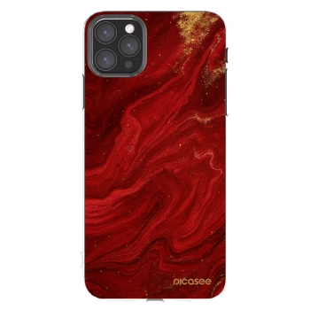Picasee Apple iPhone 11 Pro Max Hülle - Transparentes Silikon - Red