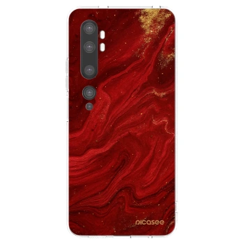 Picasee Xiaomi Mi Note 10 (Pro) Hülle - Transparentes Silikon - Red