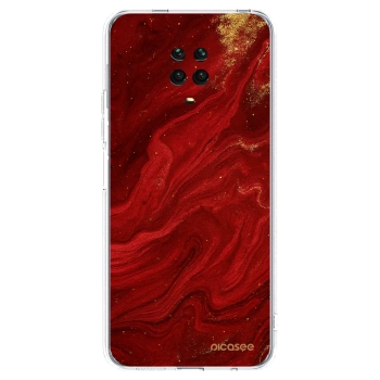 Picasee Xiaomi Redmi Note 9 Pro Hülle - Transparentes Silikon - Red