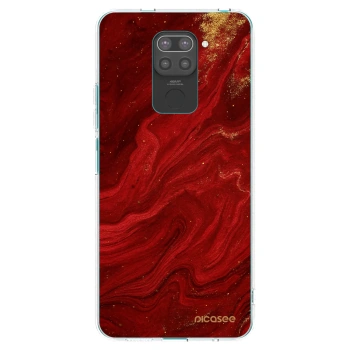 Picasee Xiaomi Redmi Note 9 Hülle - Schwarzes Silikon - Red