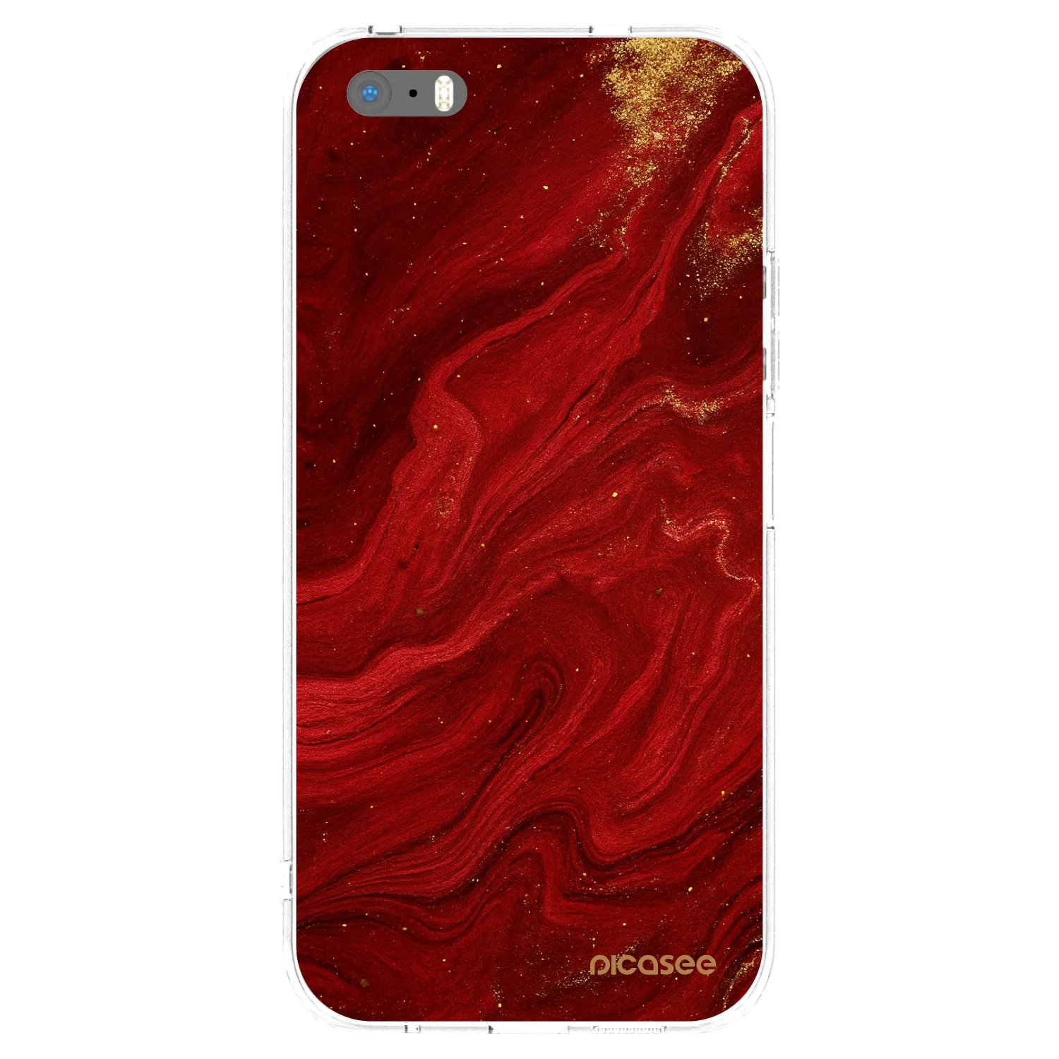 Picasee Apple iPhone 5/5S/SE Hülle - Transparentes Silikon - Red