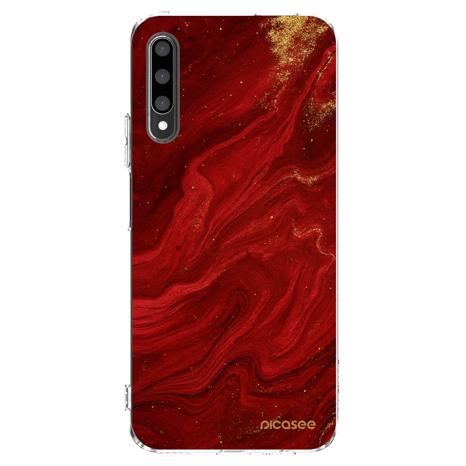 Picasee Honor 9X Pro Hülle - Transparentes Silikon - Red