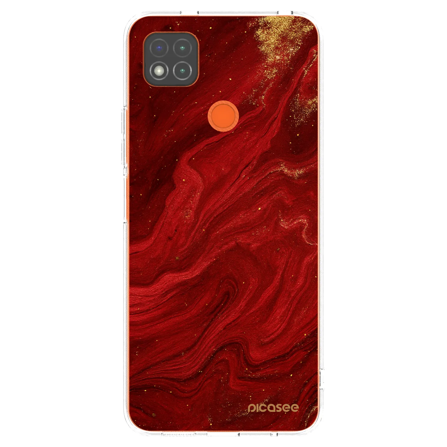 Picasee Xiaomi Redmi 9C Hülle - Transparentes Silikon - Red