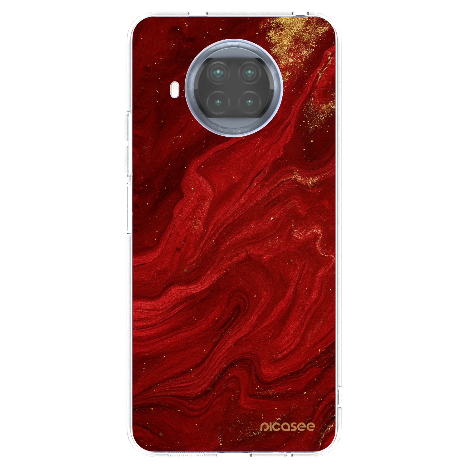 Picasee Xiaomi Mi 10T Lite Hülle - Transparentes Silikon - Red