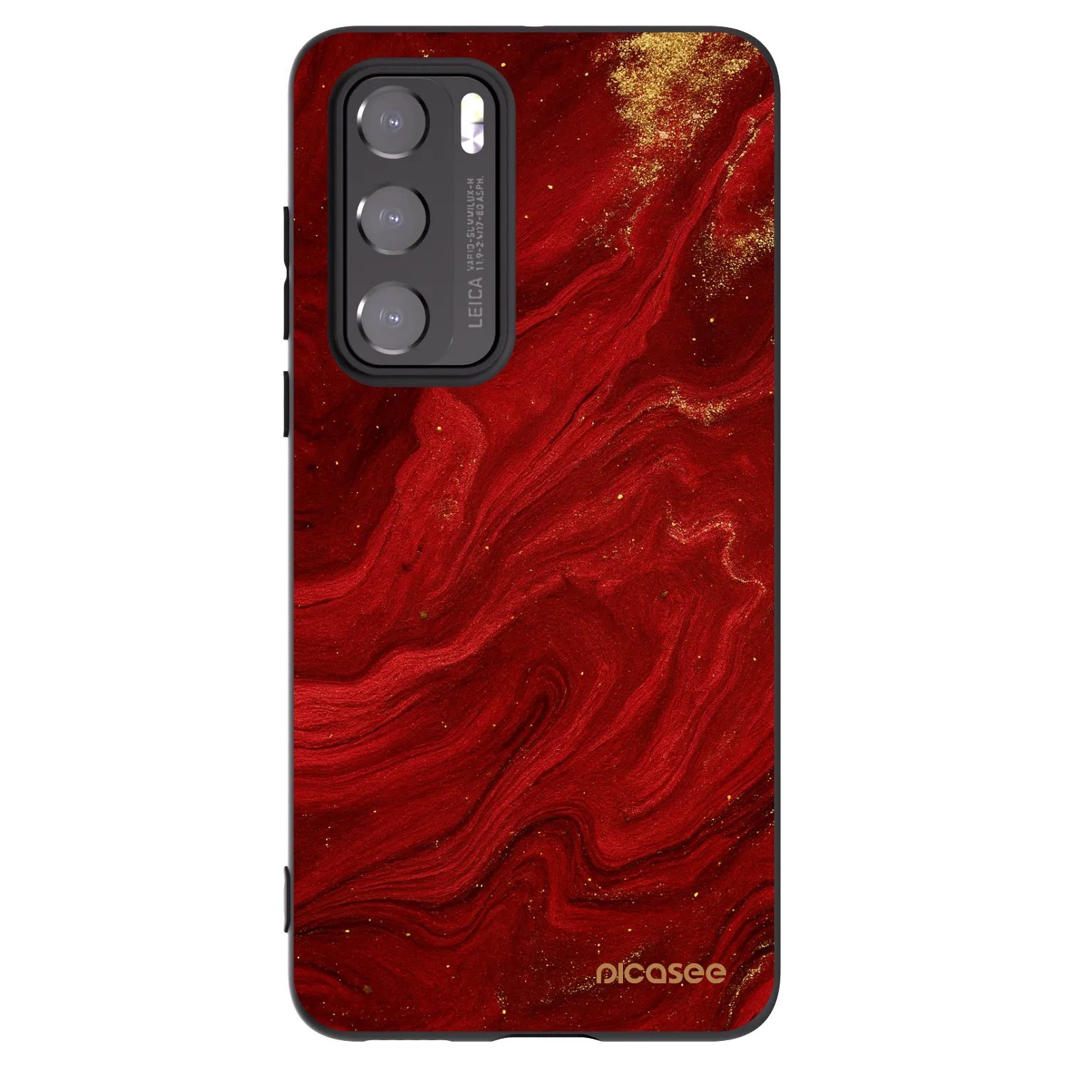 Picasee Huawei P40 Hülle - Schwarzes Silikon - Red