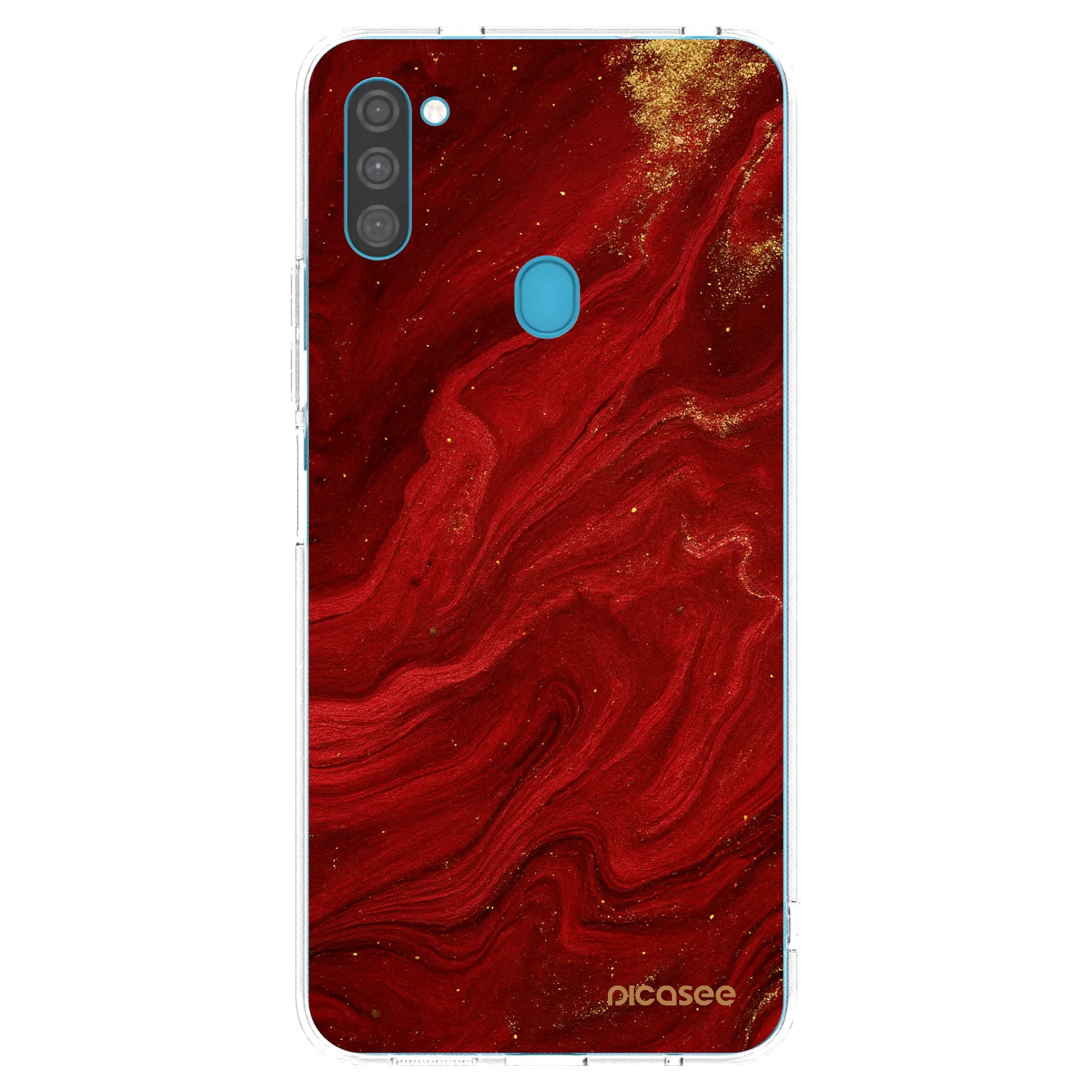 Picasee Samsung Galaxy M11 Hülle - Transparentes Silikon - Red
