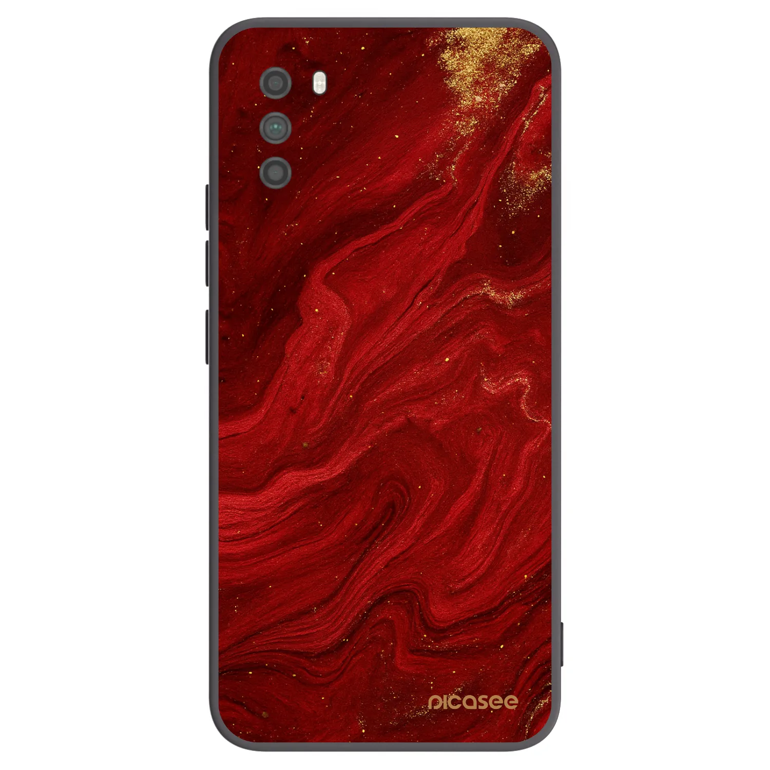 Picasee Xiaomi Poco M3 Hülle - Schwarzes Silikon - Red