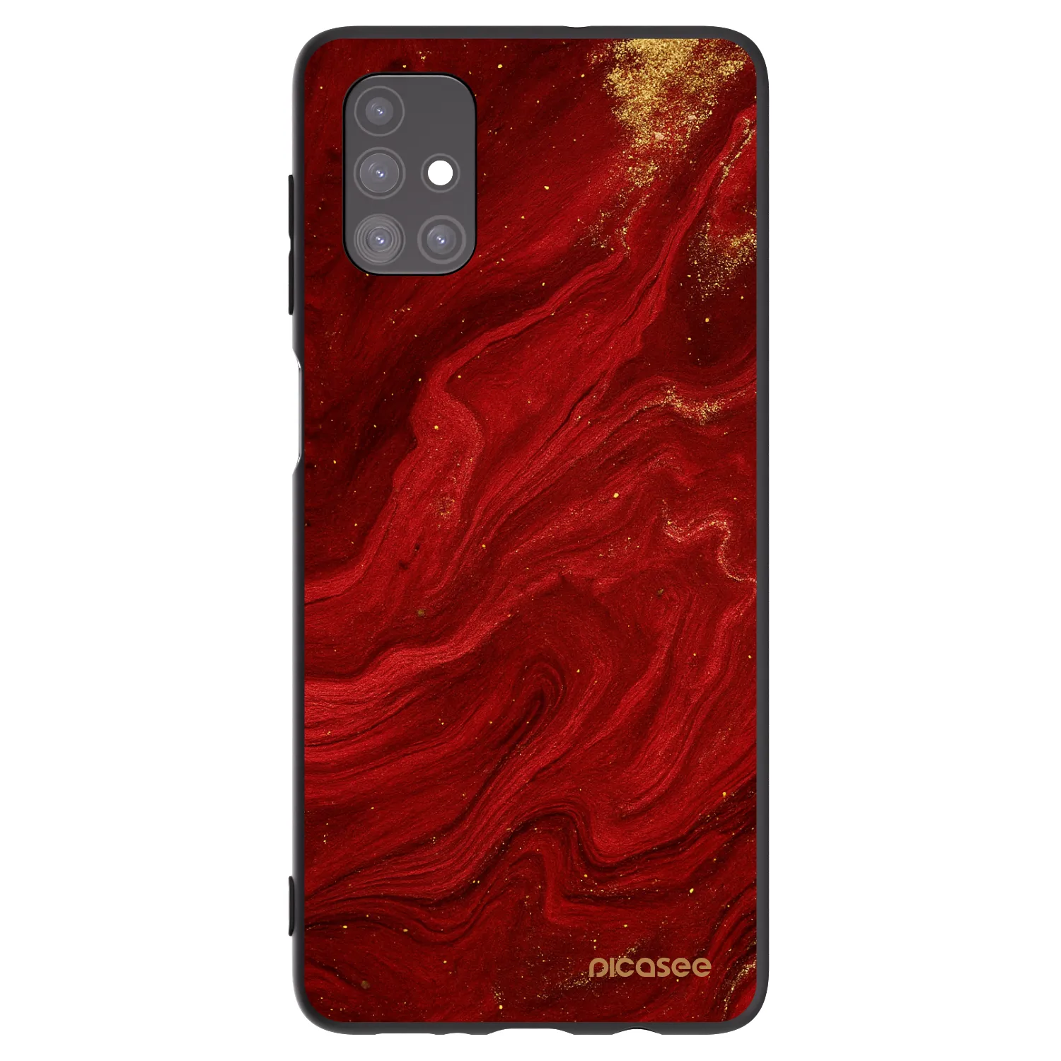 Picasee Samsung Galaxy M51 M515F Hülle - Schwarzes Silikon - Red