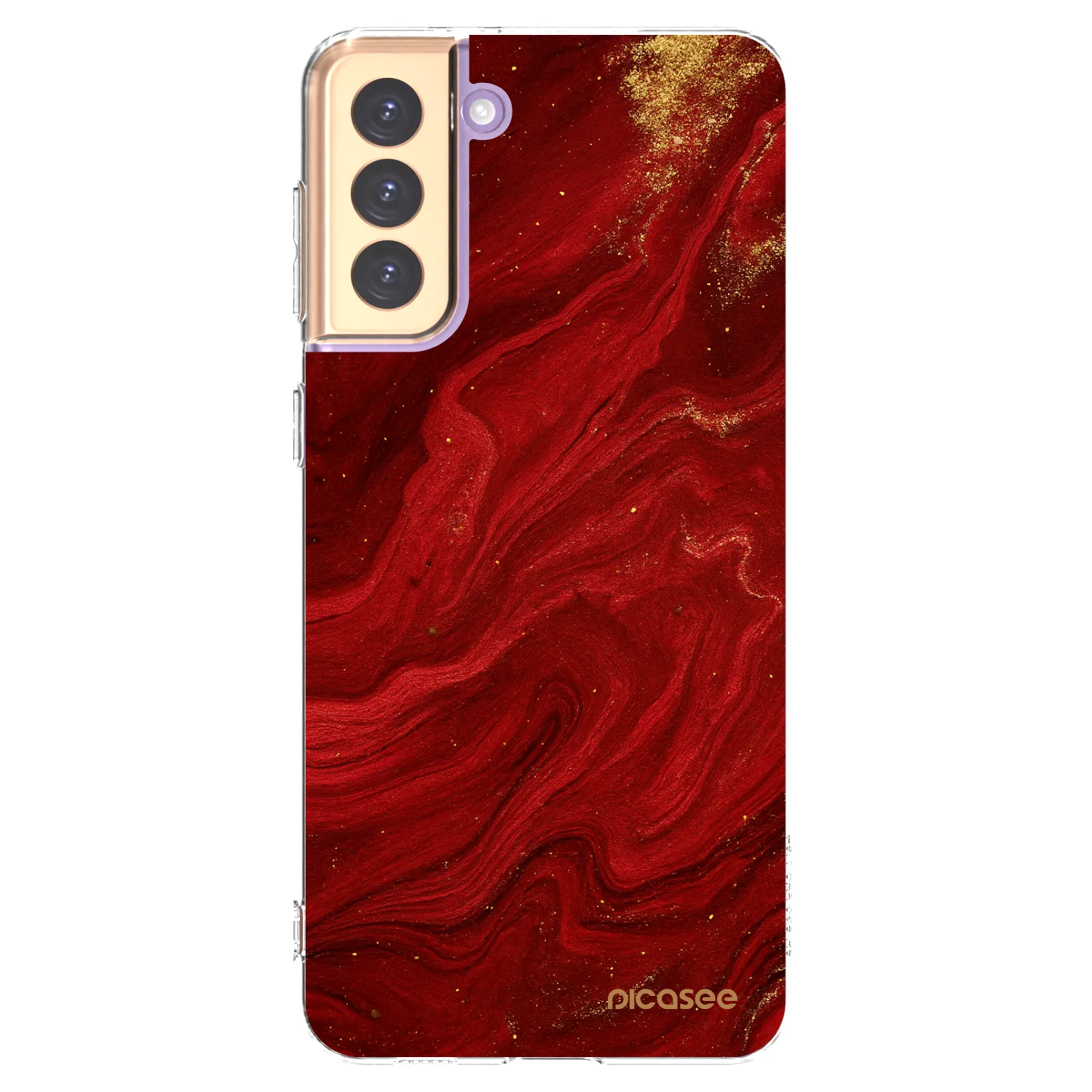 Picasee Samsung Galaxy S21+ 5G G996F Hülle - Transparentes Silikon - Red