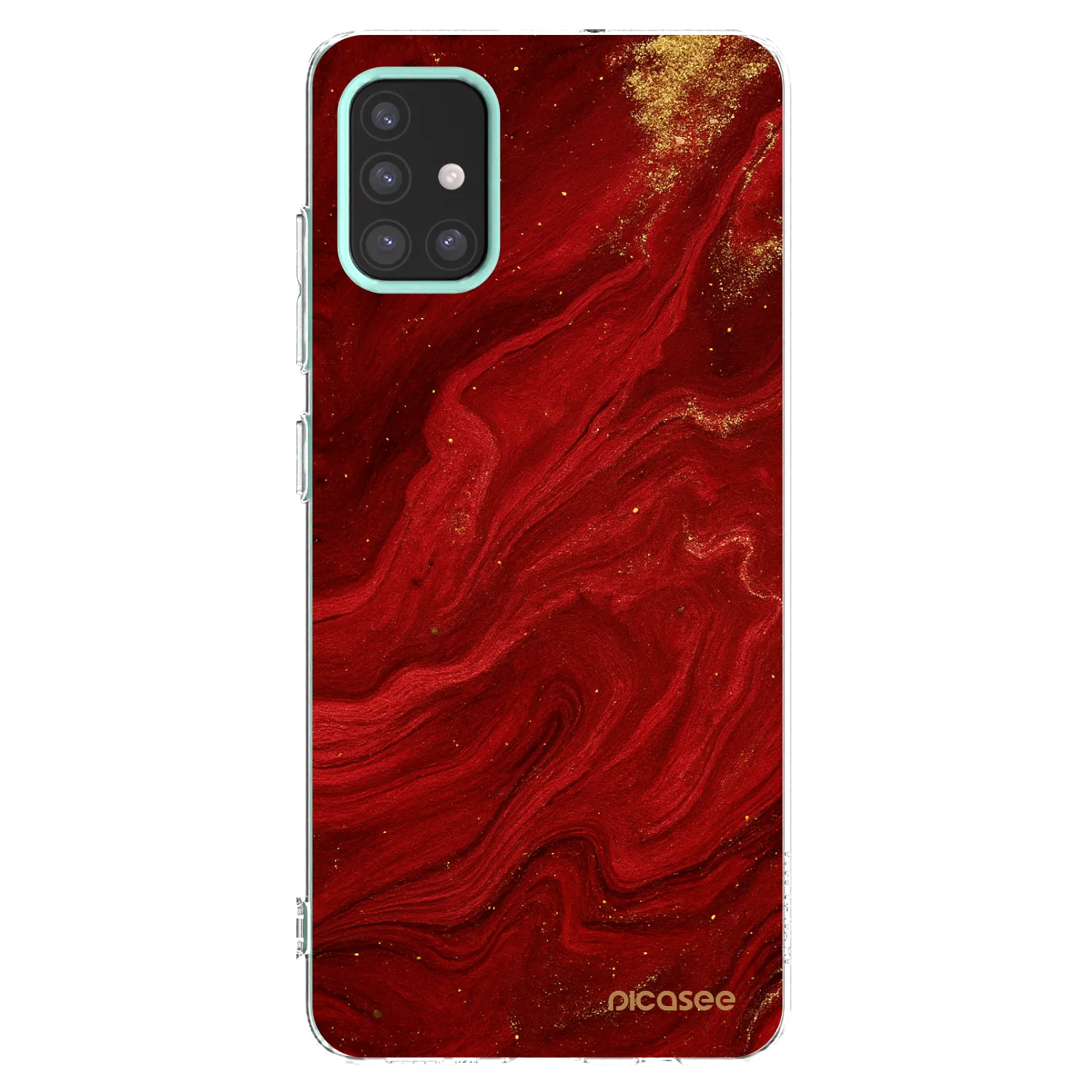 Picasee Samsung Galaxy M31s Hülle - Transparentes Silikon - Red