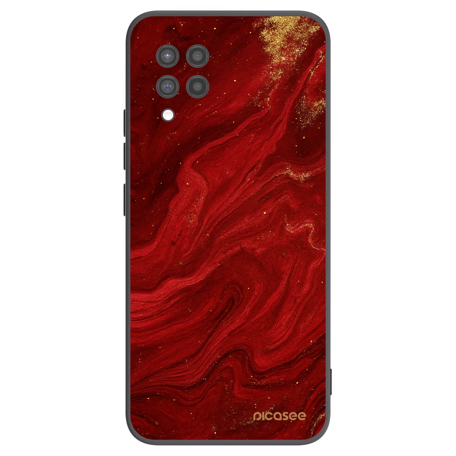 Picasee Samsung Galaxy A42 A426B Hülle - Schwarzes Silikon - Red