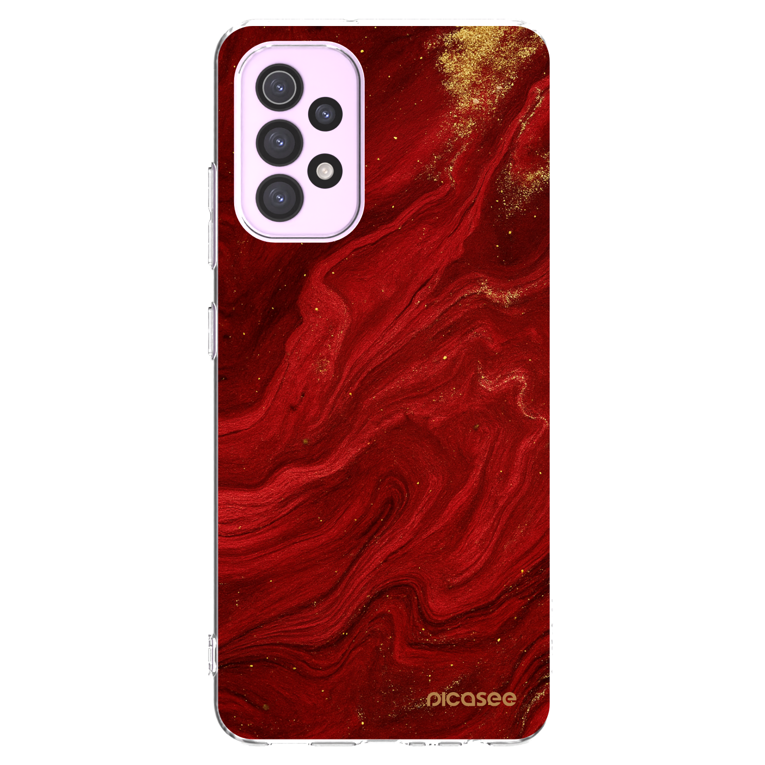 Picasee Samsung Galaxy A32 5G A326B Hülle - Transparentes Silikon - Red