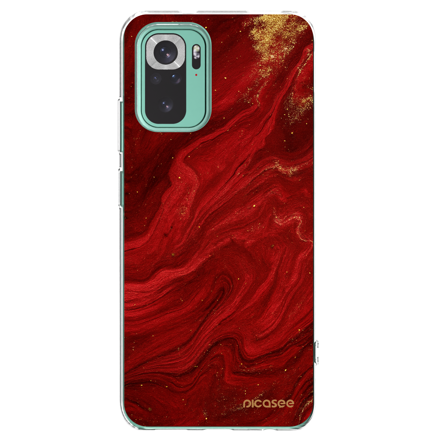 Picasee Xiaomi Redmi Note 10 Pro Hülle - Transparentes Silikon - Red