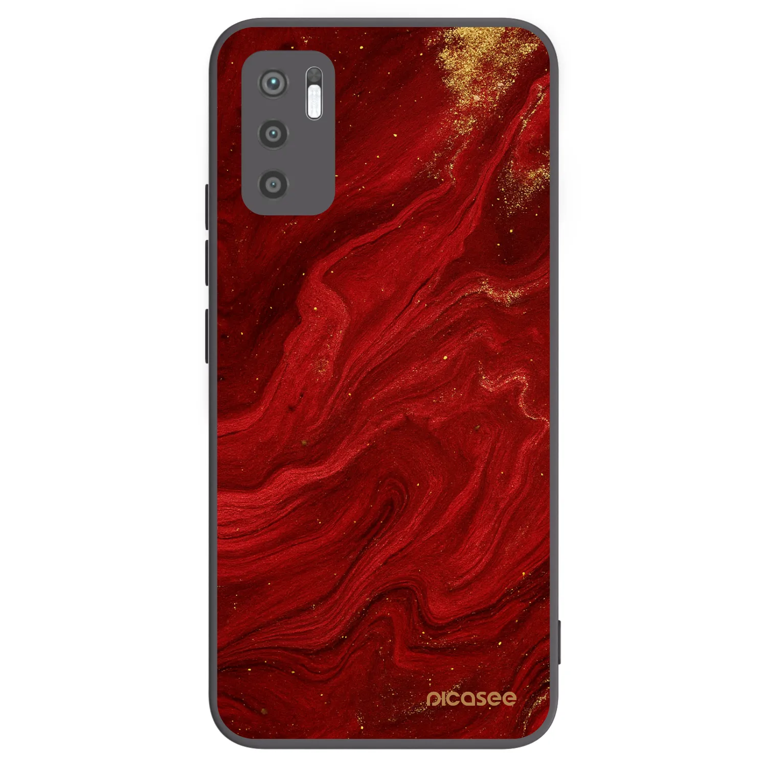 Picasee Xiaomi Redmi Note 10 5G Hülle - Schwarzes Silikon - Red
