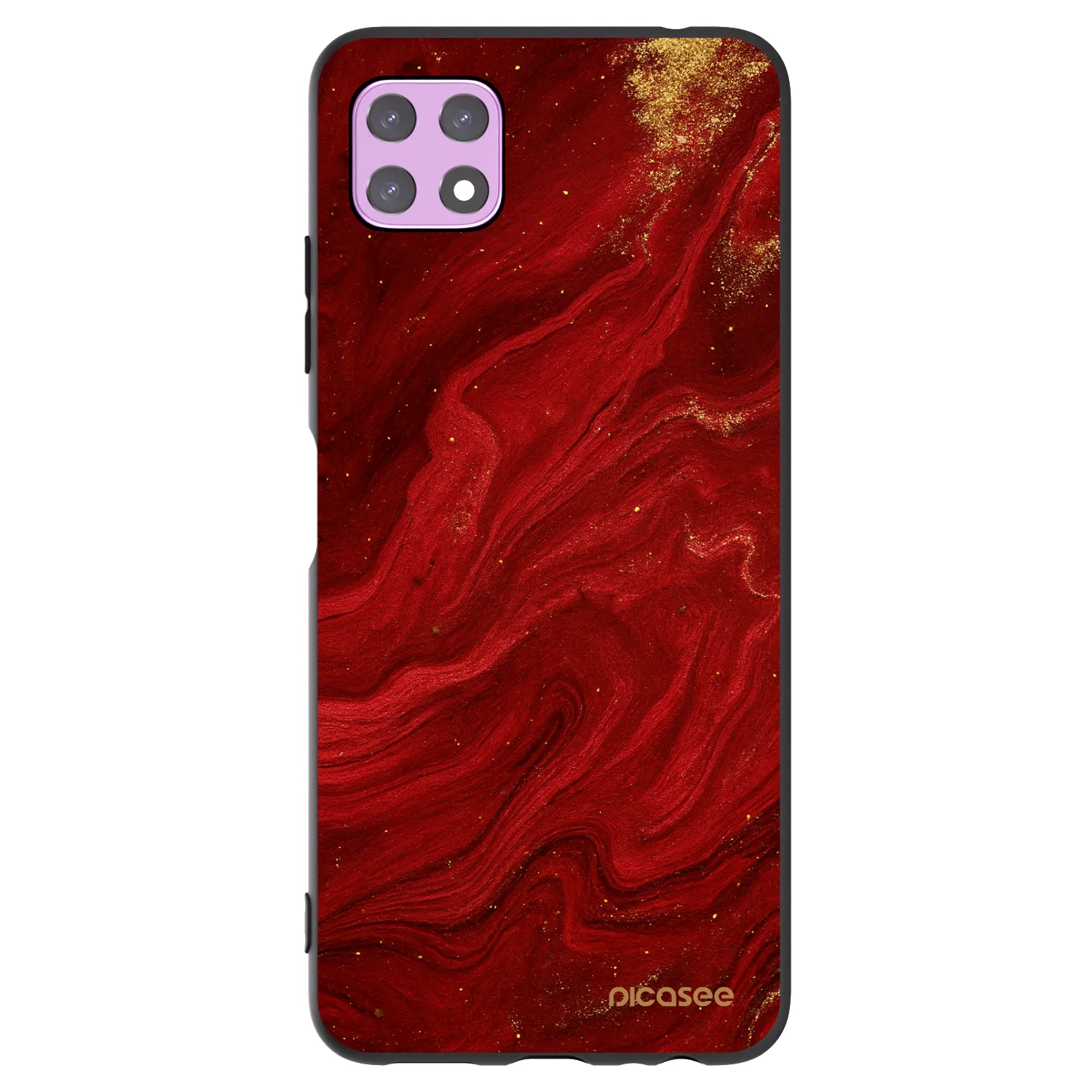 Picasee Samsung Galaxy A22 A226B 5G Hülle - Schwarzes Silikon - Red
