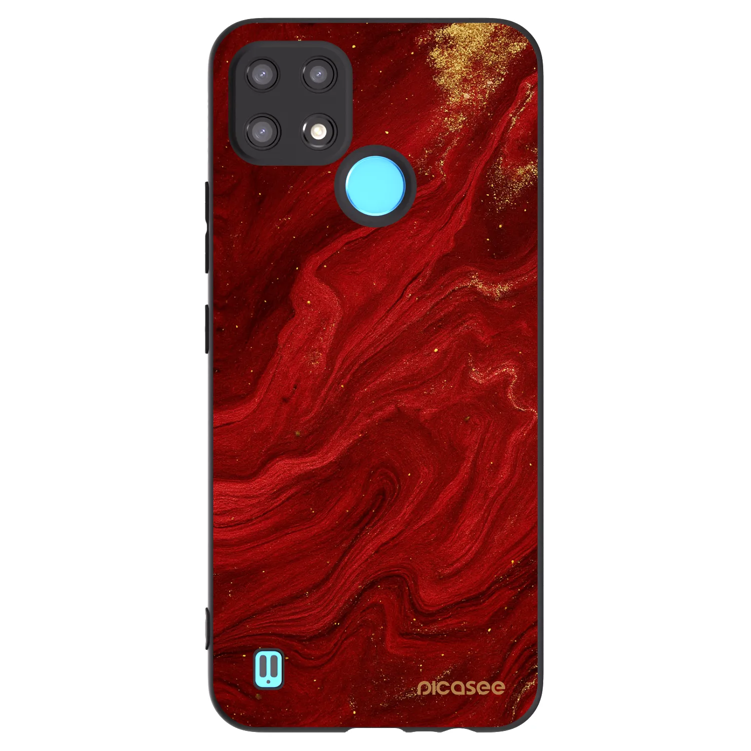 Picasee Realme C21 Hülle - Schwarzes Silikon - Red
