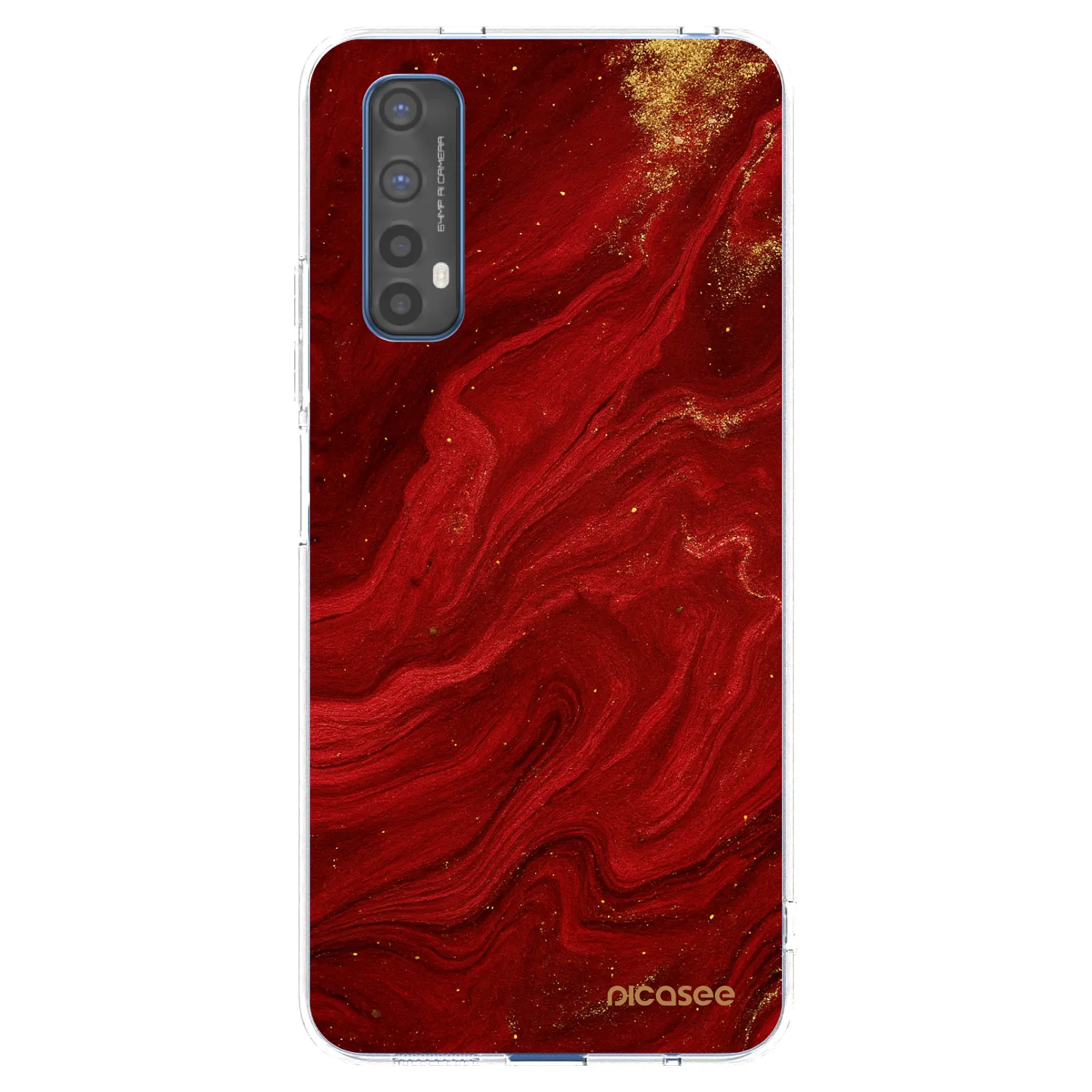 Picasee Realme 7 Hülle - Transparentes Silikon - Red