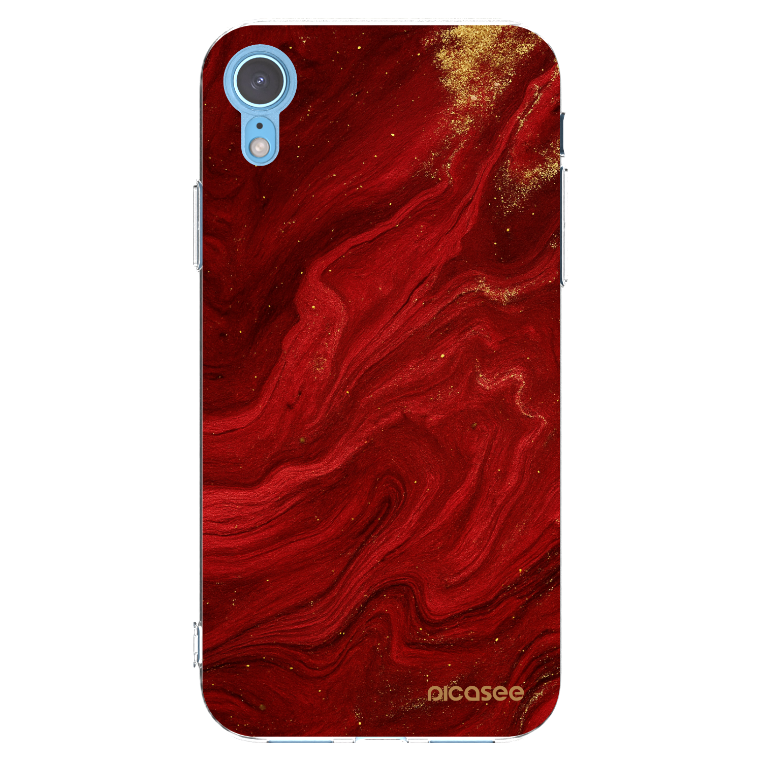 Picasee Apple iPhone XR Hülle - Transparentes Silikon - Red